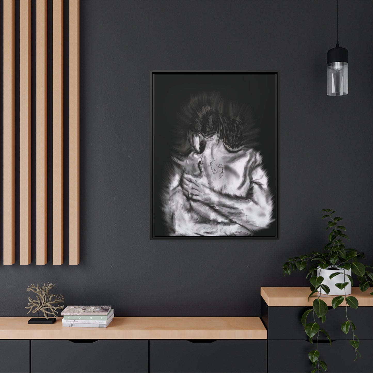 Matte Canvas, Black Frame