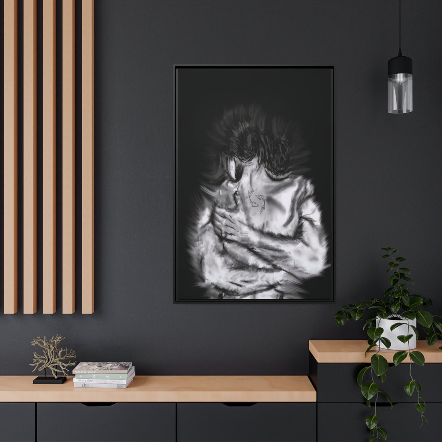 Matte Canvas, Black Frame