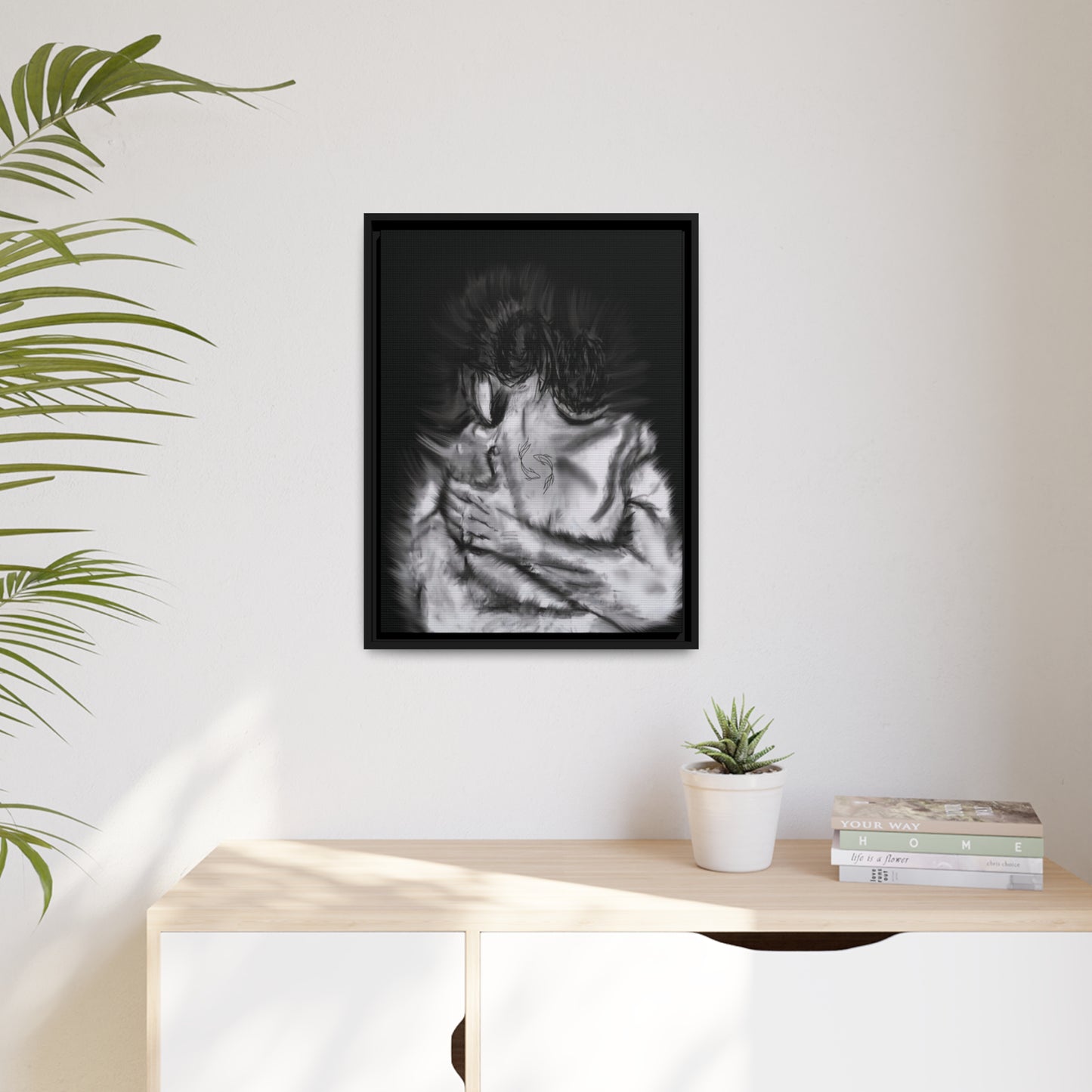 Matte Canvas, Black Frame